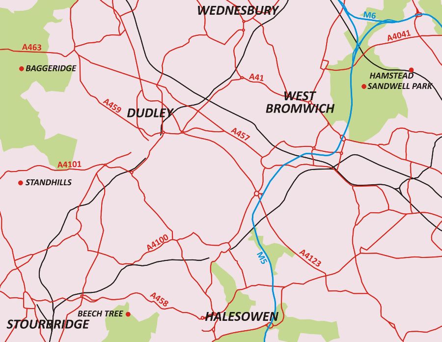 Black Country Coal Mines Map Dudley Area - Northern Mine Research Society