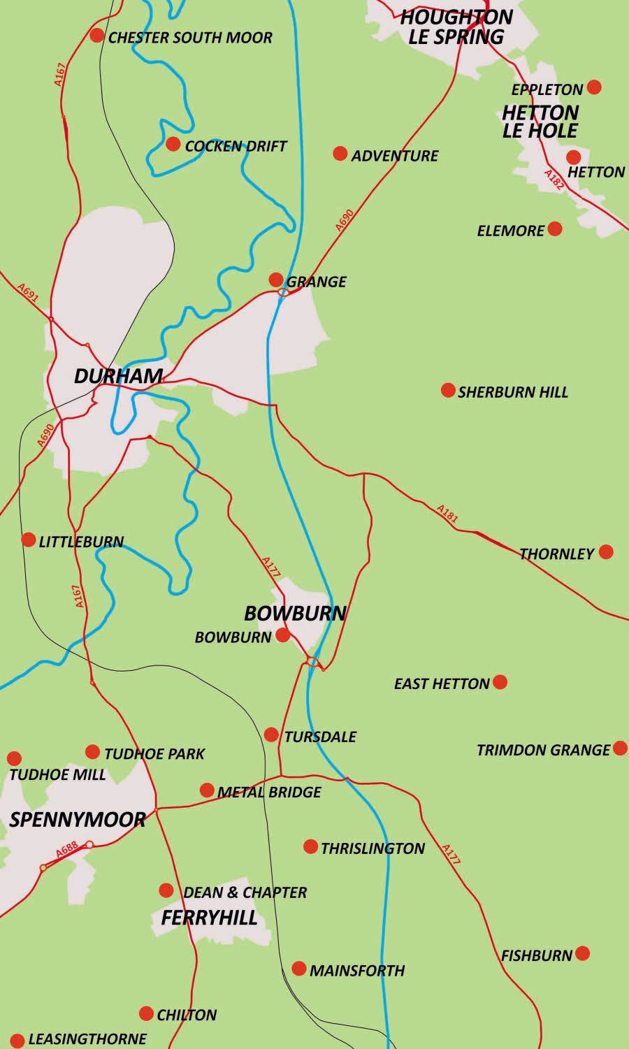 Durham Coal Mines Map Durham Area - Northern Mine Research Society